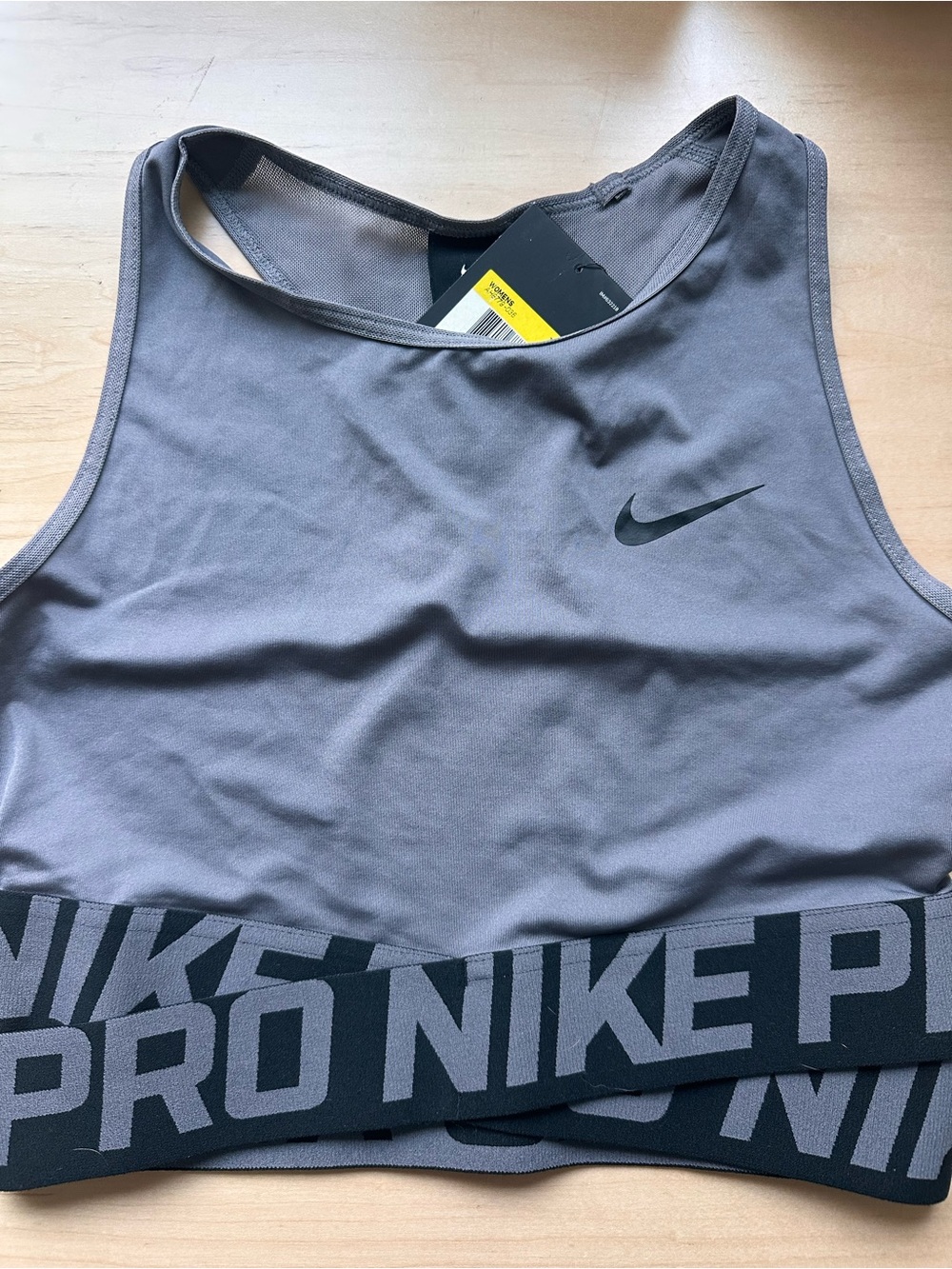 Nike Women’s Grey Pro Sports Bra Crop